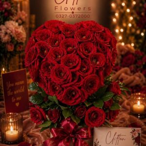 Heart Shape Rose Arrangement